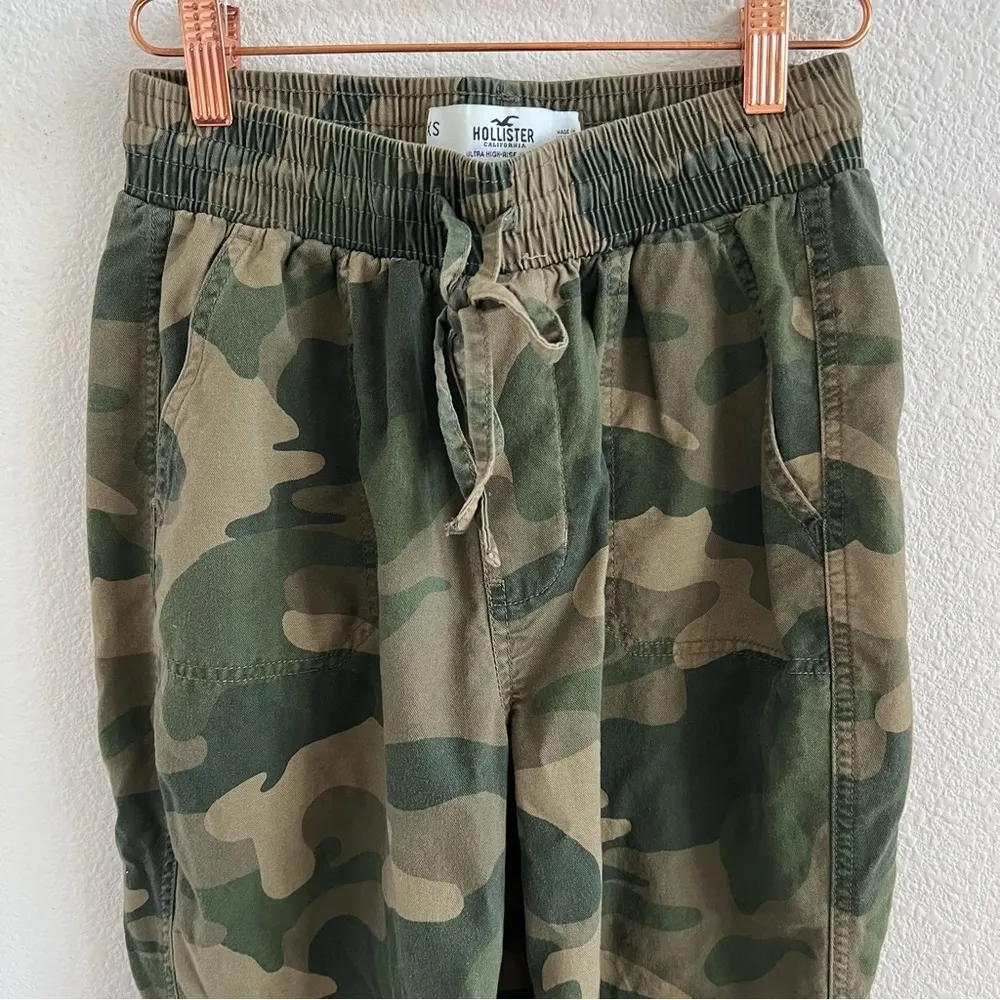 Hollister Camo Jogger Elastic Waist XS - Image 4