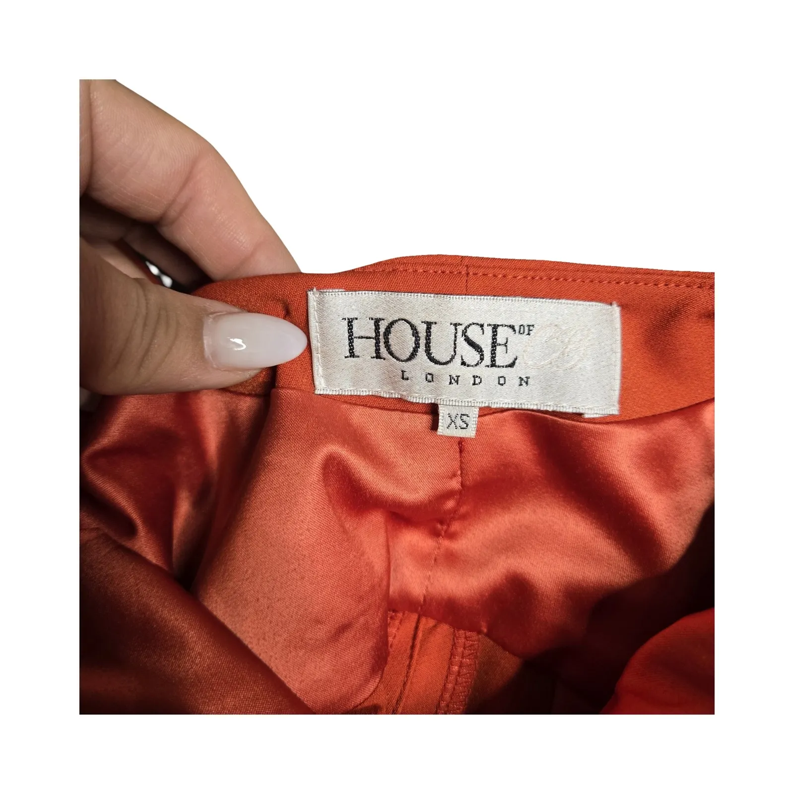 House of CB Natalja Red V Plunge Jumpsuit Size: XS - Image 6