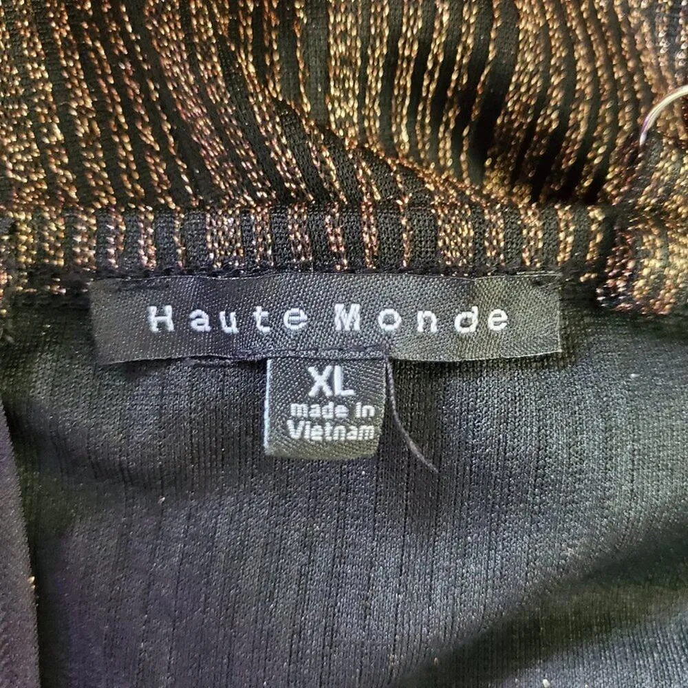 Haute Monde Bronze Shimmer Spaghetti Strap Wide Leg Pantsuit XL NWT - Image 7