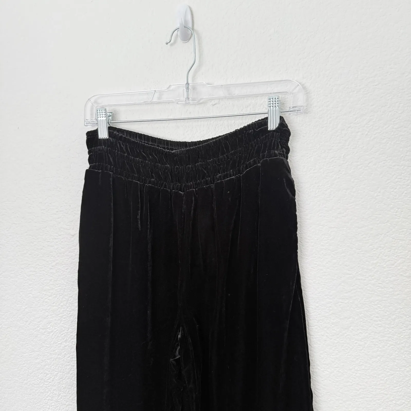 [Anthropologie] Black Velvet The Somerset Wide Leg Pants Elastic Waist NWT Sz XS - Image 7
