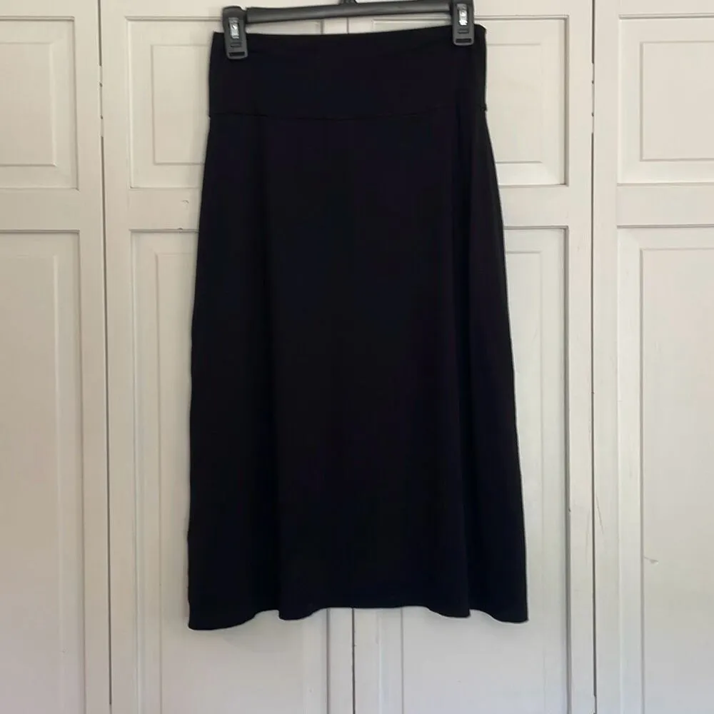 Eileen Fisher black viscose jersey stretch pull on pencil skirt xs - Image 4