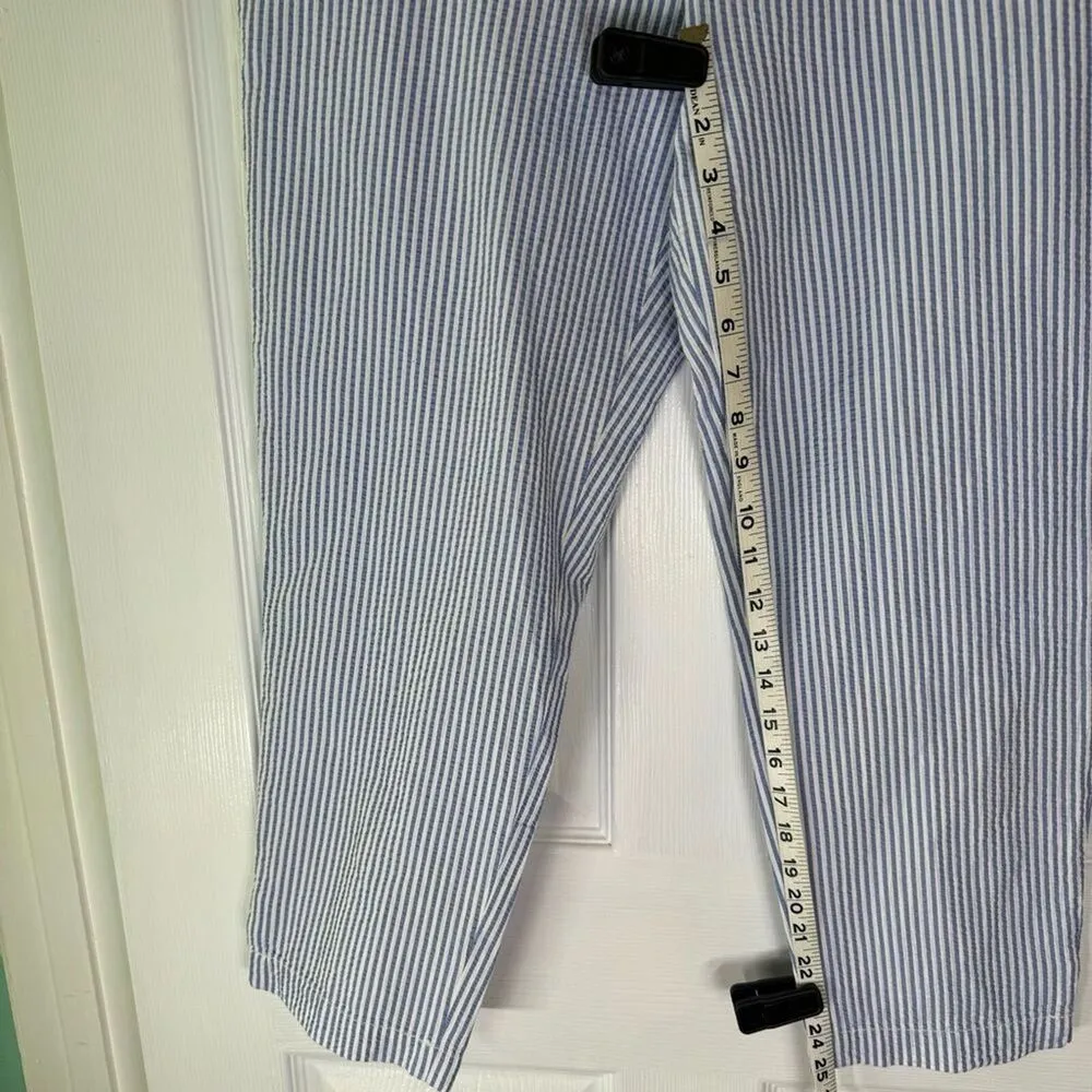 Talbots Perfect Crop Pants At Waist Slim Leg Seersucker Women’s Size 10 NWT - Image 15