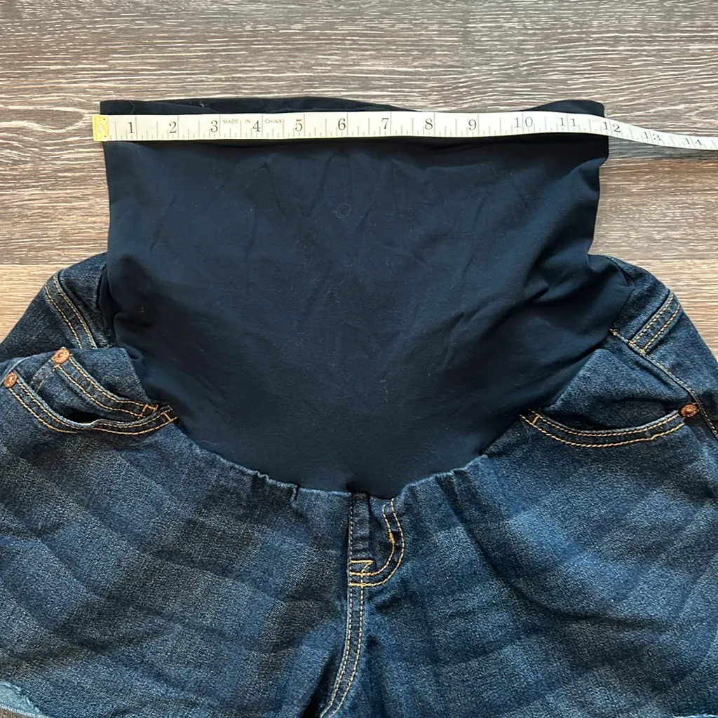 Indigo Blue Maternity Jean Shorts - Image 5