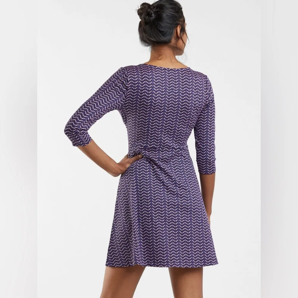 Title Nine Wrapper's Delight Dress Pallay SwiftSnap Wrap Design Size S - Image 3