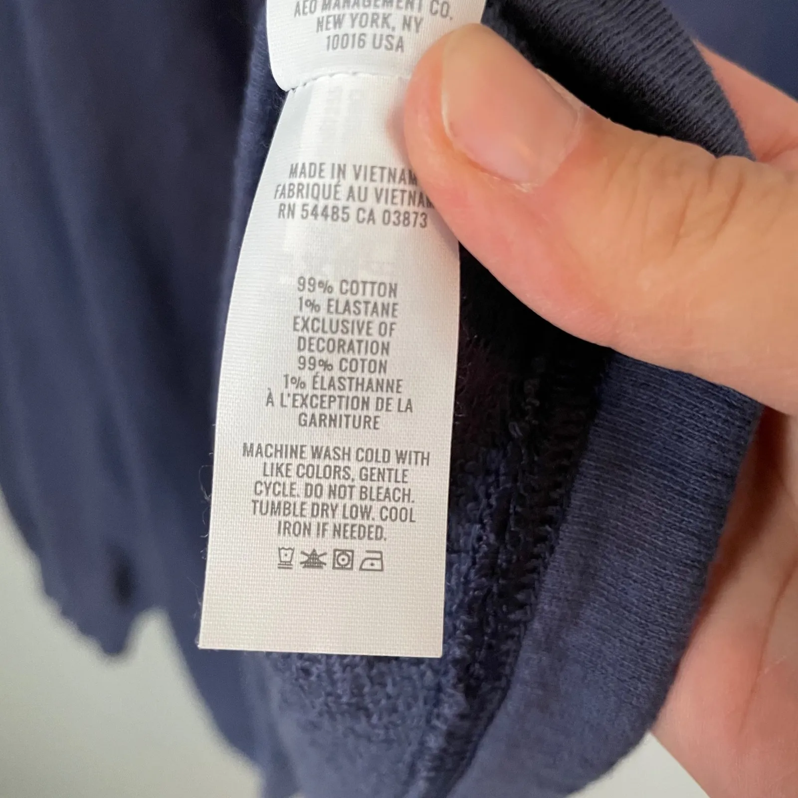 Aerie Navy Blue V Neck Bishop Sleeve Sweatshirt Top Size Women's XL - Image 11