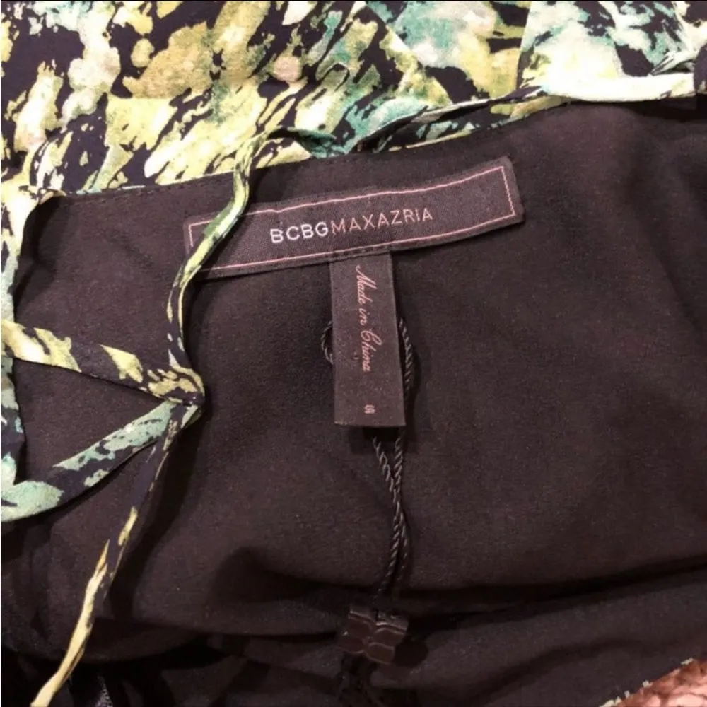 BCBG Green Cage Caged Flowy Strappy Tank Top Green Dressy Party Small - Image 6