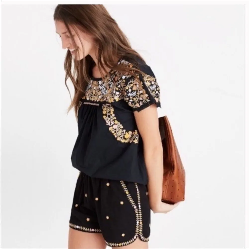 Madewell Embroidered Springtime pull-on shorts - Image 3