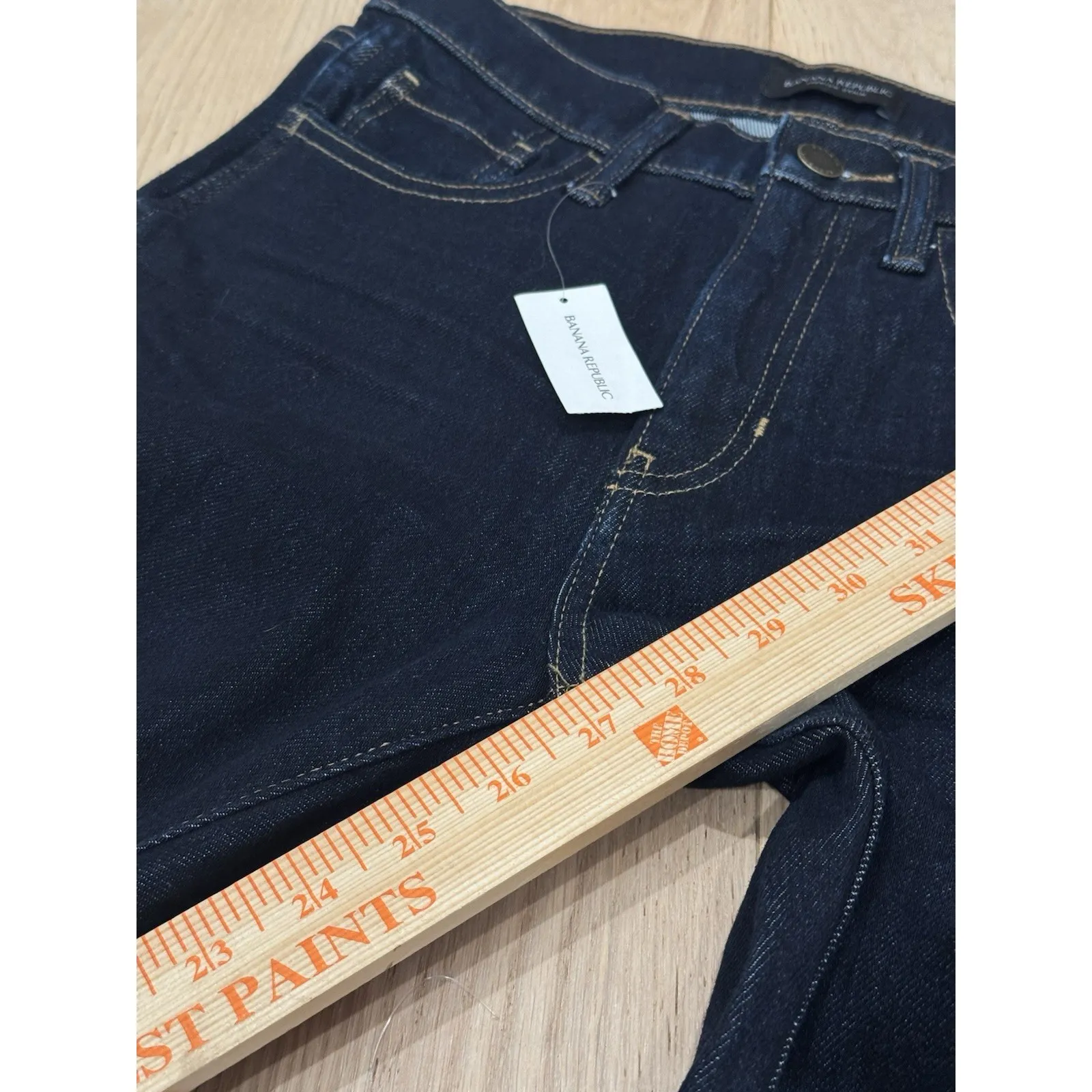 NEW Banana Republic Jeans 25 Women High Rise Crop Boot Cut Stretch‎ Dark Wash - Image 9