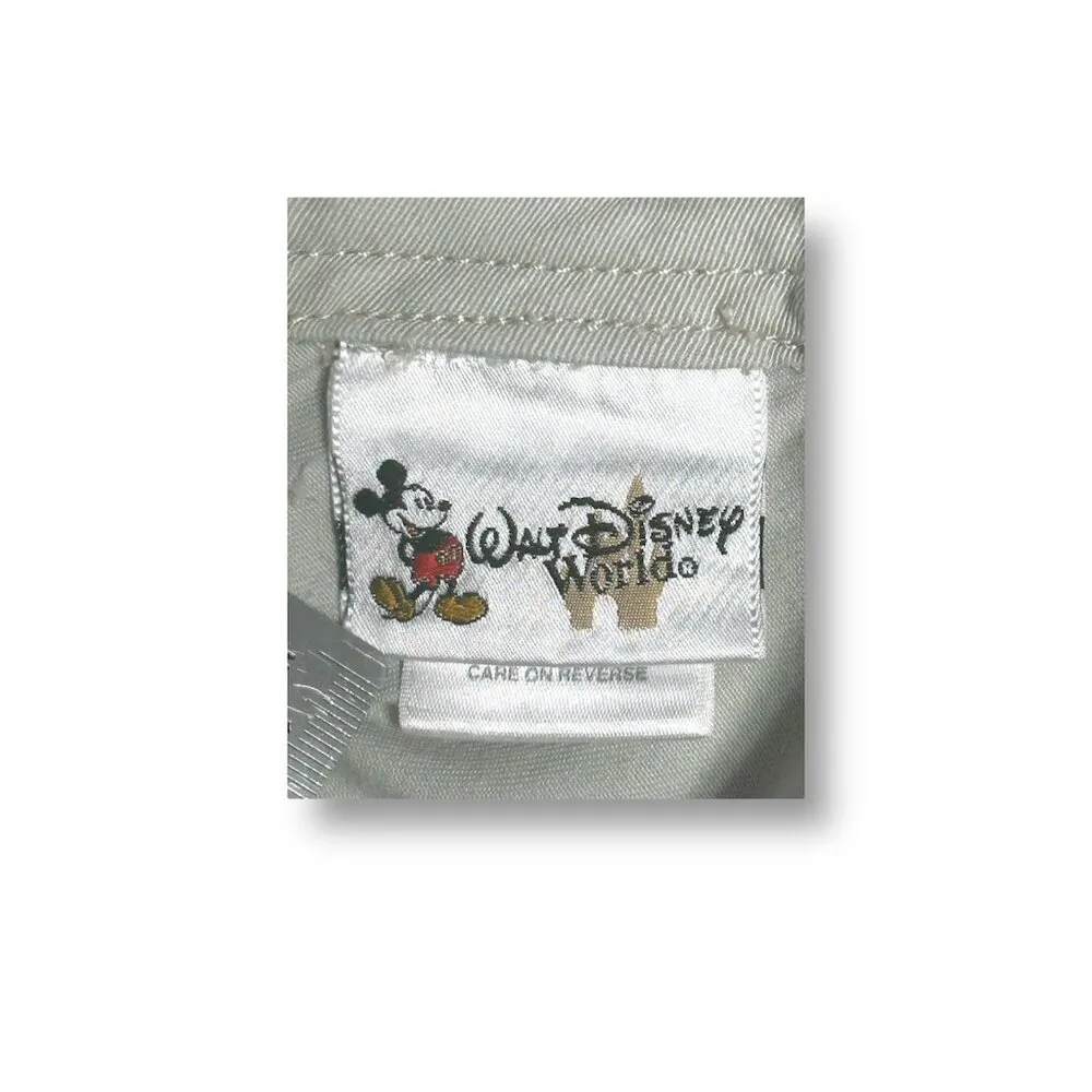 Vintage Walt Disney World Light Wash Denim Overalls Shorts Mickey Mouse 90s Y2K - Image 7