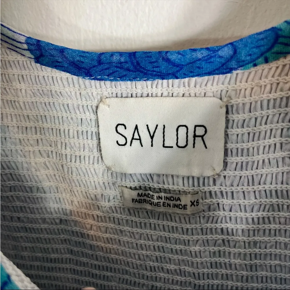 SAYLOR Jeannie Blue Floral Midi Dress - Image 5