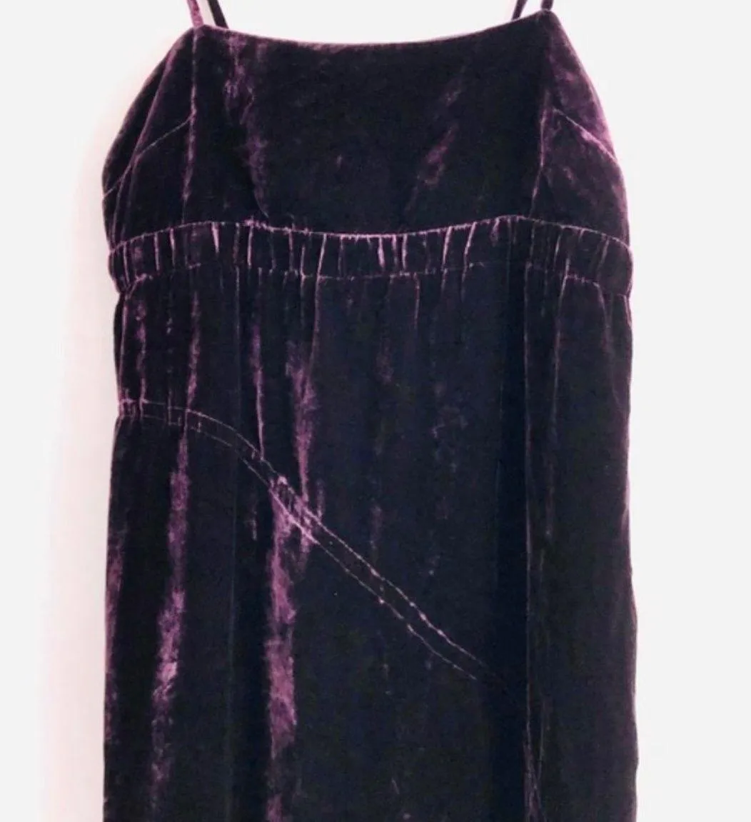 Lewit Velvet Slip Dress 8 NWT Silk Ruched Side Tie Empire Waist - Image 6