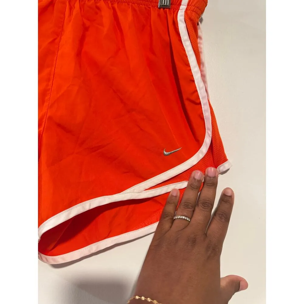Nike Dri-FIT Tempo Running Shorts Women’s Small Orange White Trim Athletic - Image 2