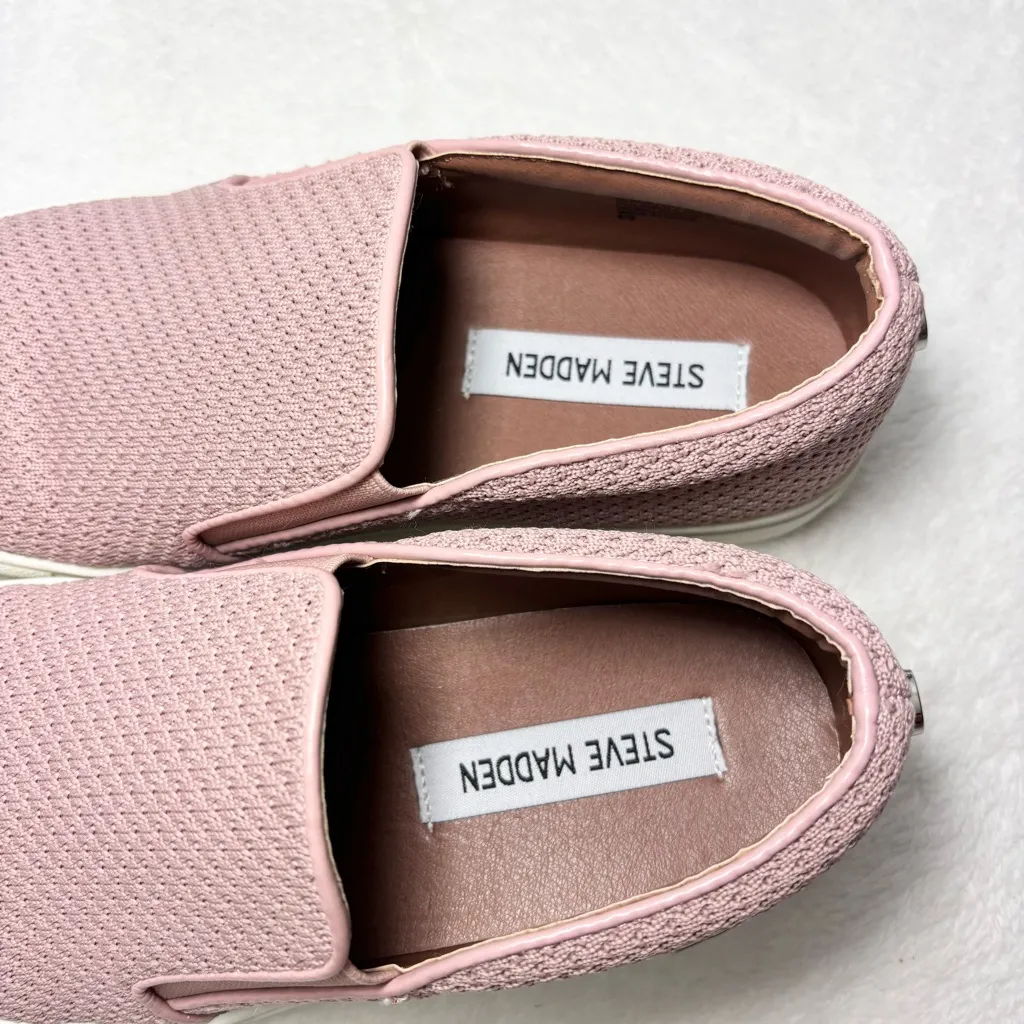 Steve‎ Madden Blush Pink Knit Slip-On Shoes Align Loafers Size 7 - Image 5