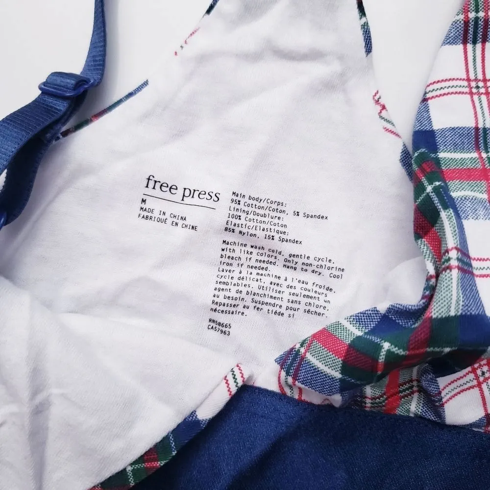 Free Press Tarten Plaid Plunge Bralette - Image 3