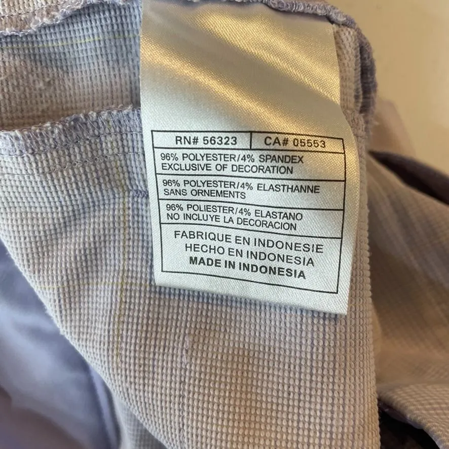 Nike Golf Bermuda Shorts Womens Small Purple White Plaid Polyester Pockets - Image 6