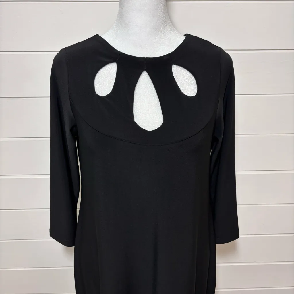 SYMPLI‎ GO TO TUNIC RAIN DROP BLACK CUT OUT SIZE 6 - Image 3