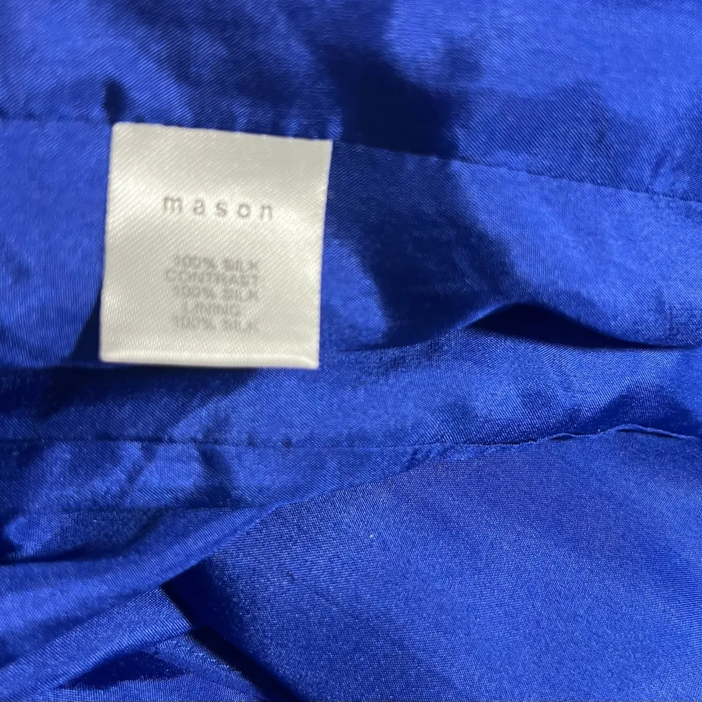 Mason blue silk mini size 0 NWT cocktail party formal date night sexy - Image 6