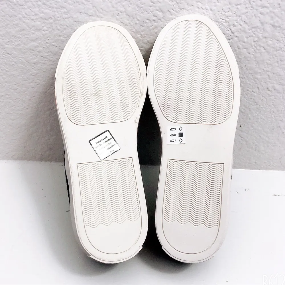 Comme des Garçon Embossed Sneakers Slip-On Shoes Black White Size 11 M NWT $225 - Image 10