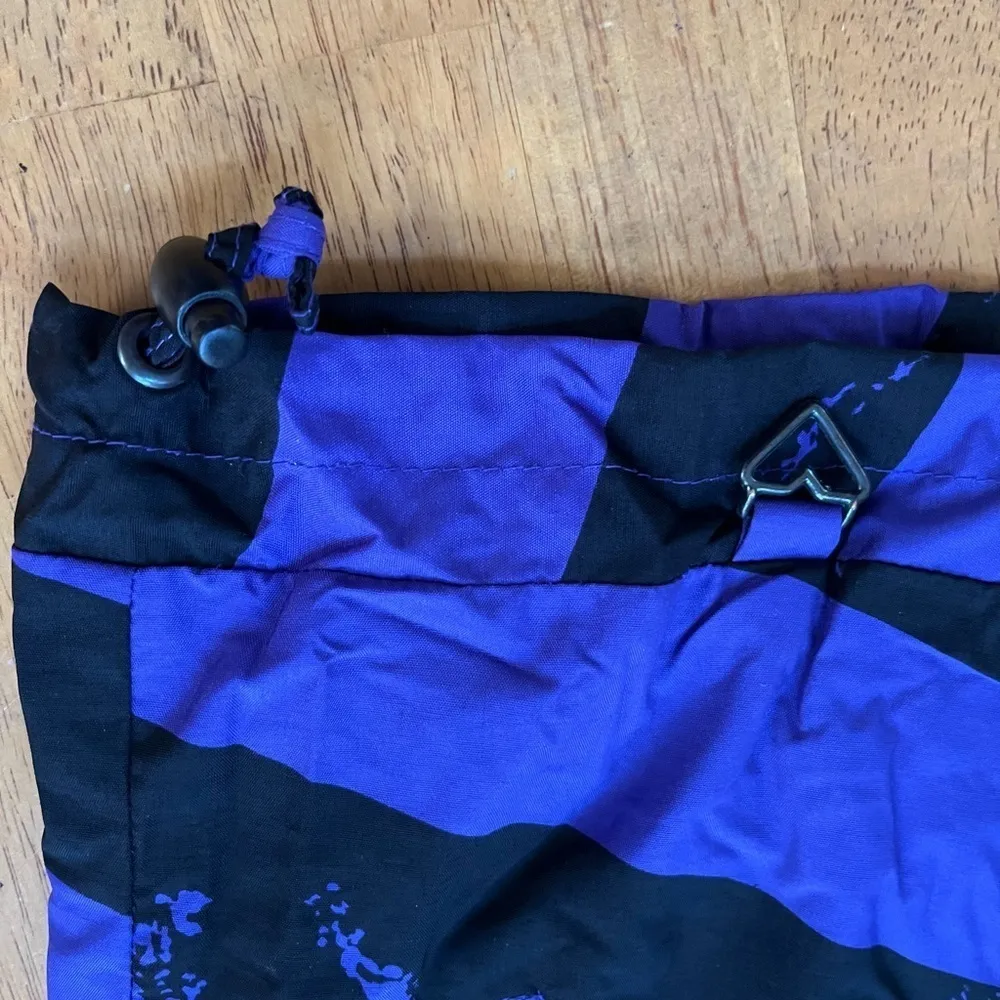 Obermeyer‎ Purple Black Striped Popover Ski Pullover Coat with Pockets, Size S - Image 12