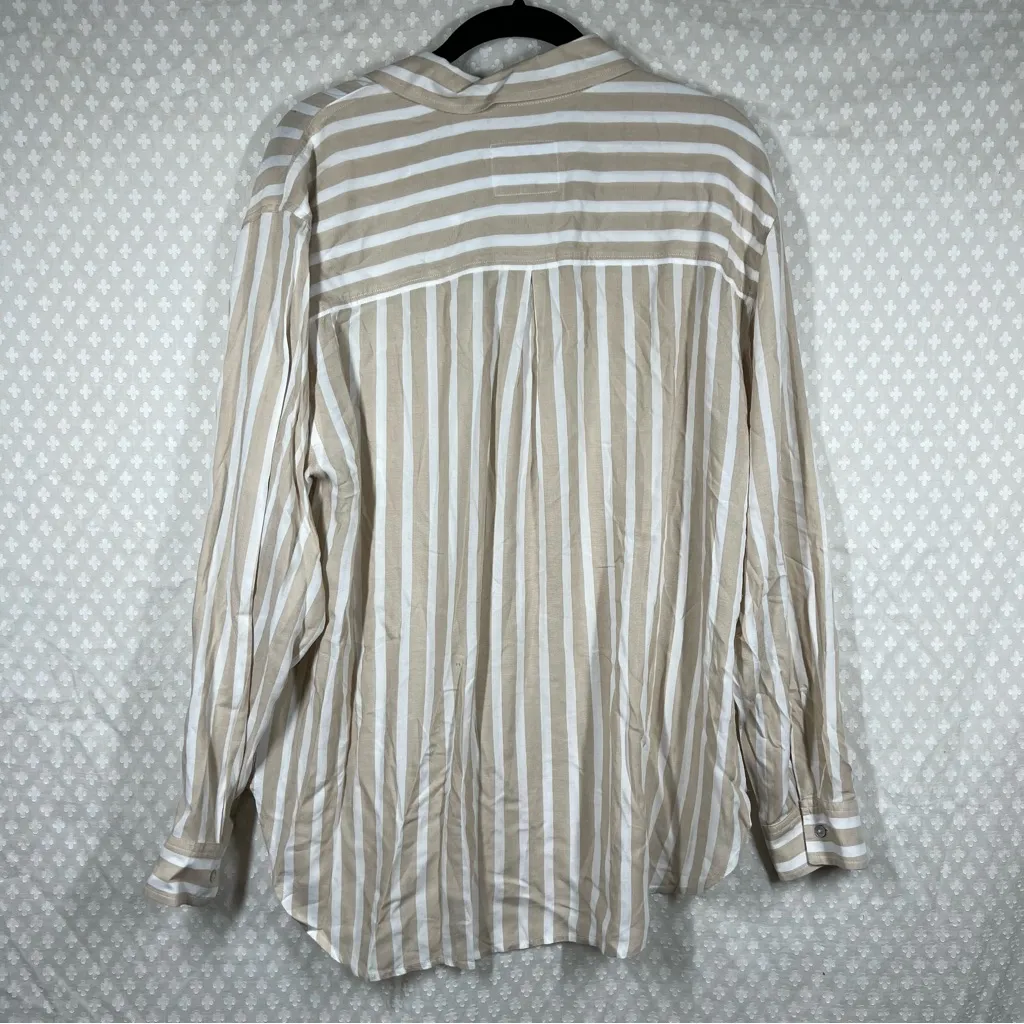 Rails Tan White Natural Stripe Elle Pullover‎ Top - Image 6