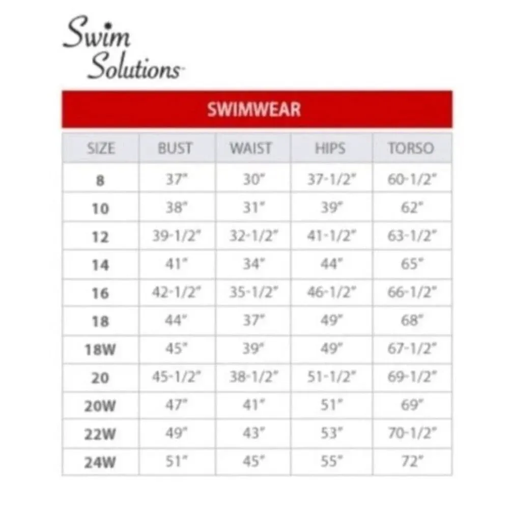 Swim Solutions Havanna Nights Bust Support Tankini Swim Top Size 16W Navy NWT Blue - Image 10