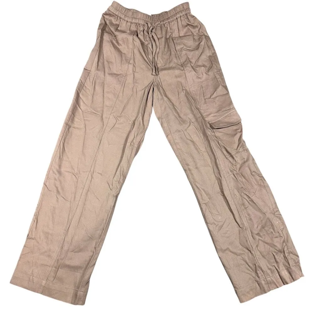 NEW- NWOT Madewell Beige Cargo Pants XXS Fair Trade Wide Leg Utility Style - Image 3