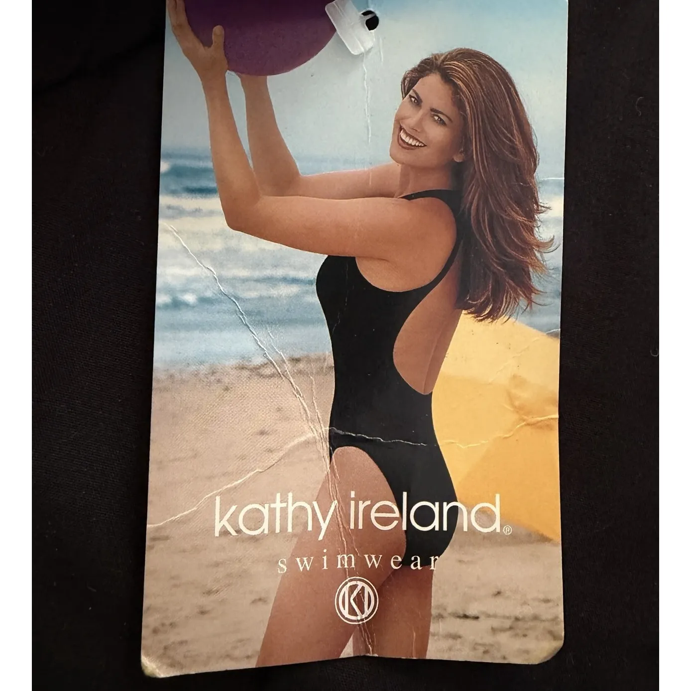 VTG 90s Kathy Ireland Womens Swimdress One Piece Size 10 Halter Pin Up USA Made - Image 12