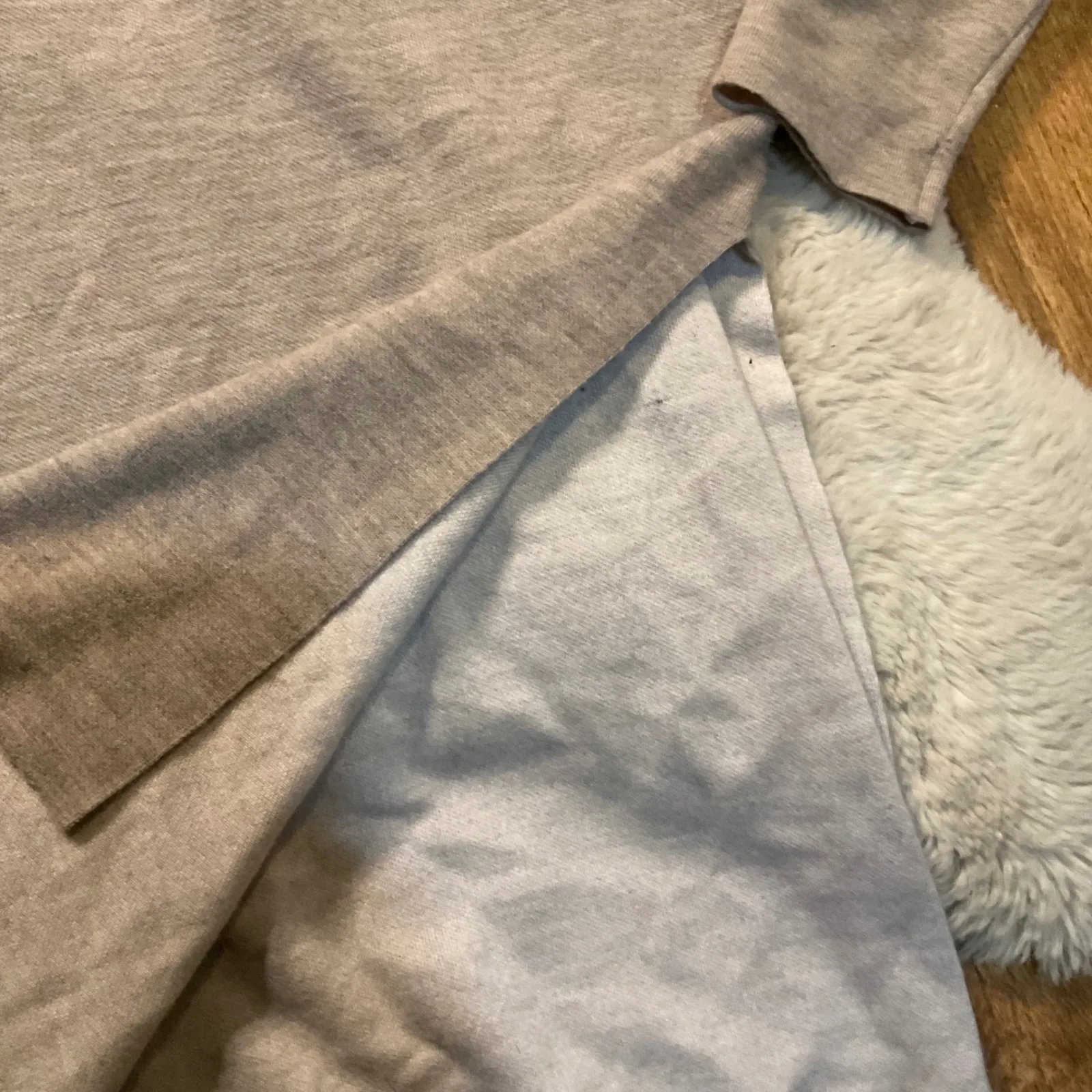 Poetry Sweater Size 10  Wool Tunic Long Sleeve Tan Side Slits Womens - Image 3