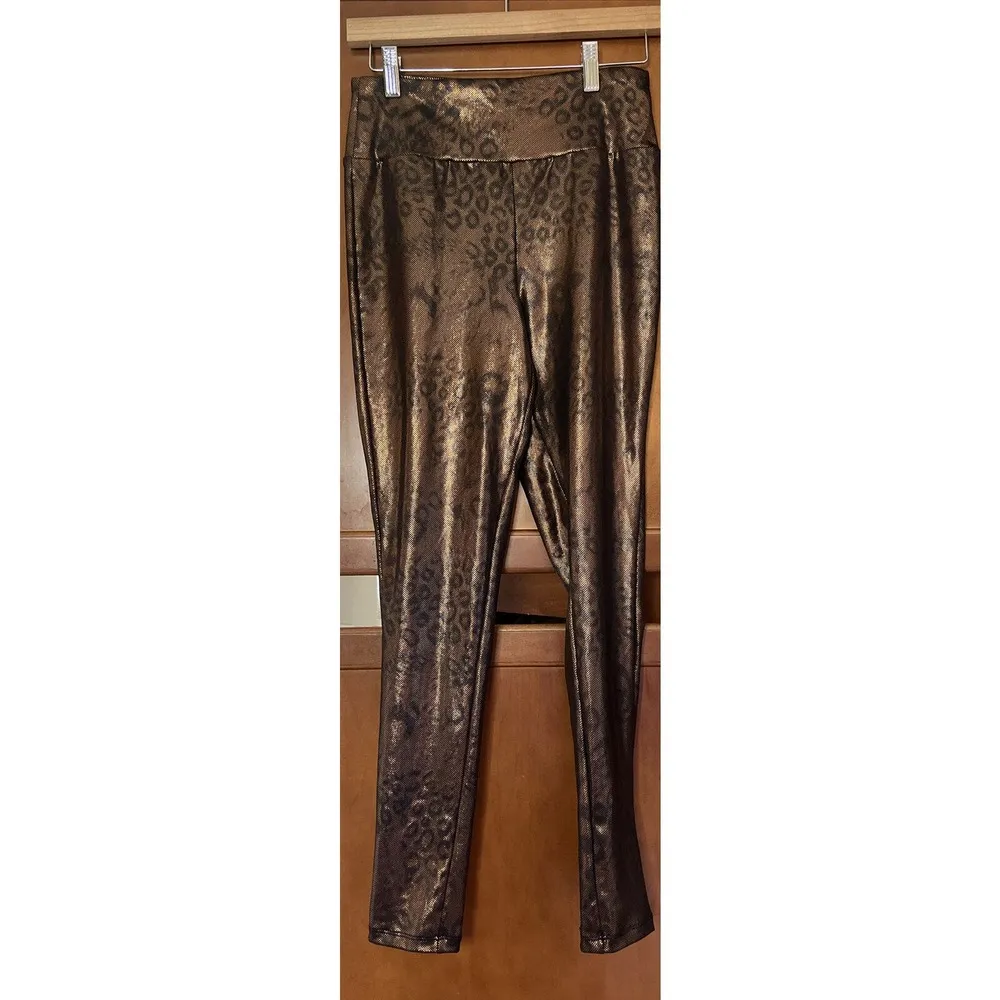 Wild Fable Metallic Animal Print Leggings Bronze & Black - - Women’s M NWT - Image 4
