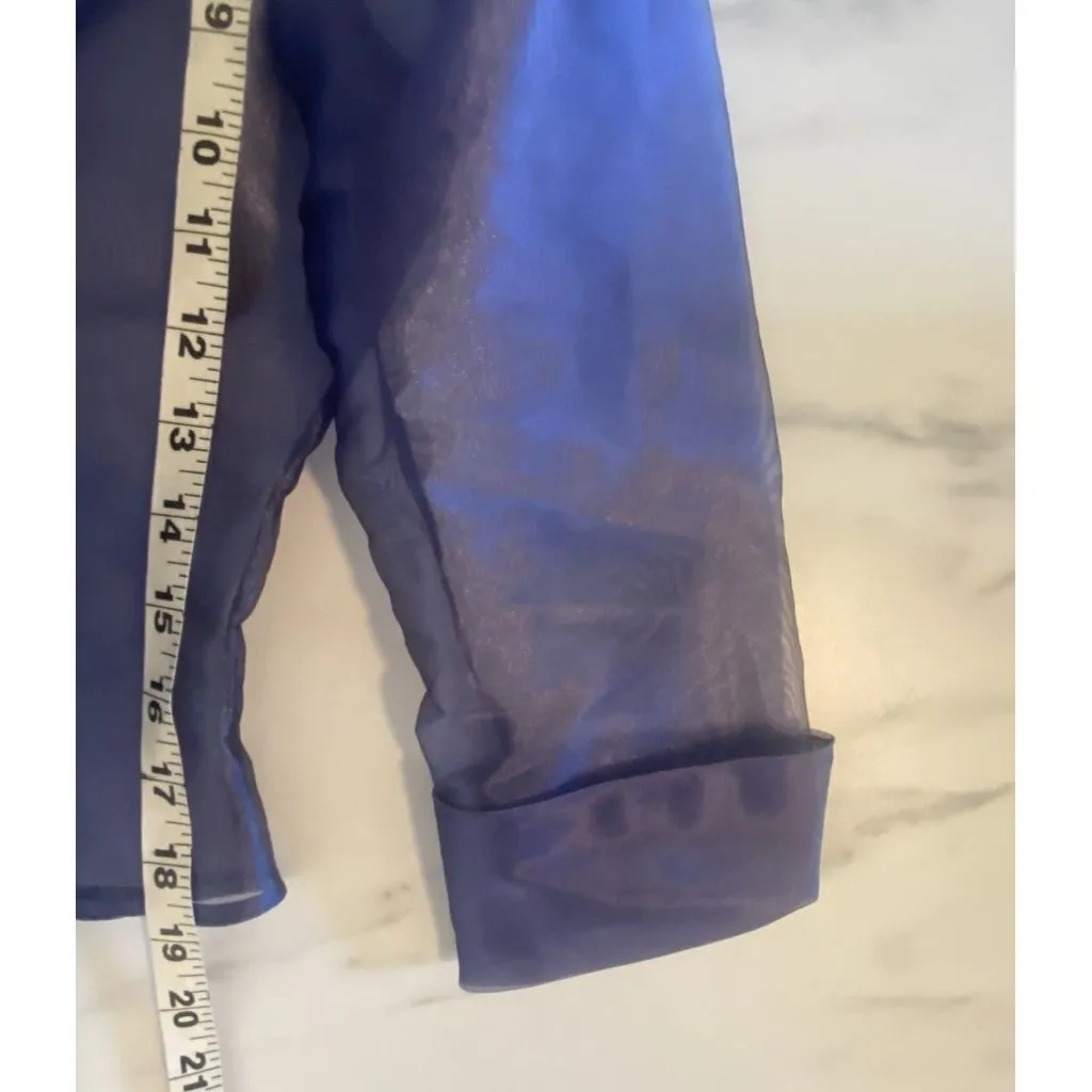 Alex Evenings Dress Womens 6 Periwinkle Blue‎ Sheen Shine Mother of the Bride - Image 14