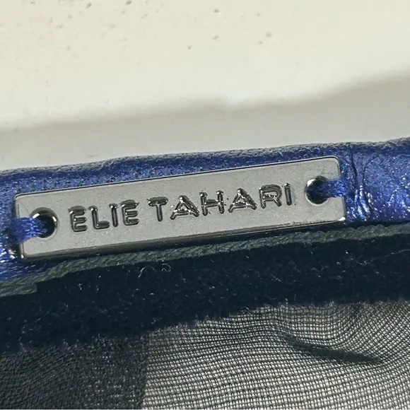 Elie Tahari Orion Silk Blend Blouse‎ Leather Trim Size L NWT - Image 10