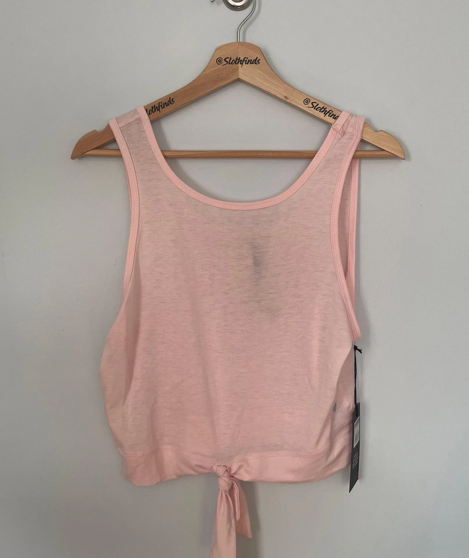Sweat Tie Front Workout Tank Top- Blushing Bride (Pink)- Size Large- NWT - Image 8