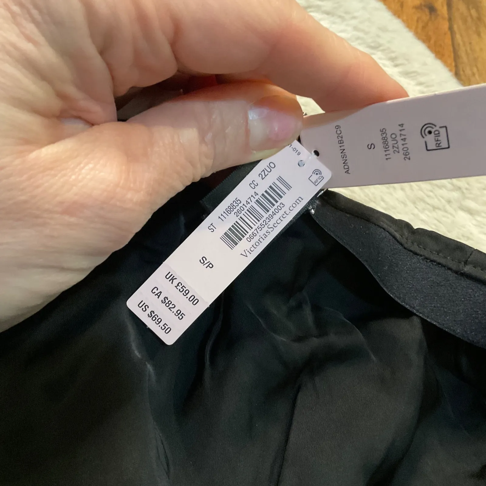 Victoria's Secret Midi Slip Skirt Black Size‎ Small Womens Viscose NWT - Image 3