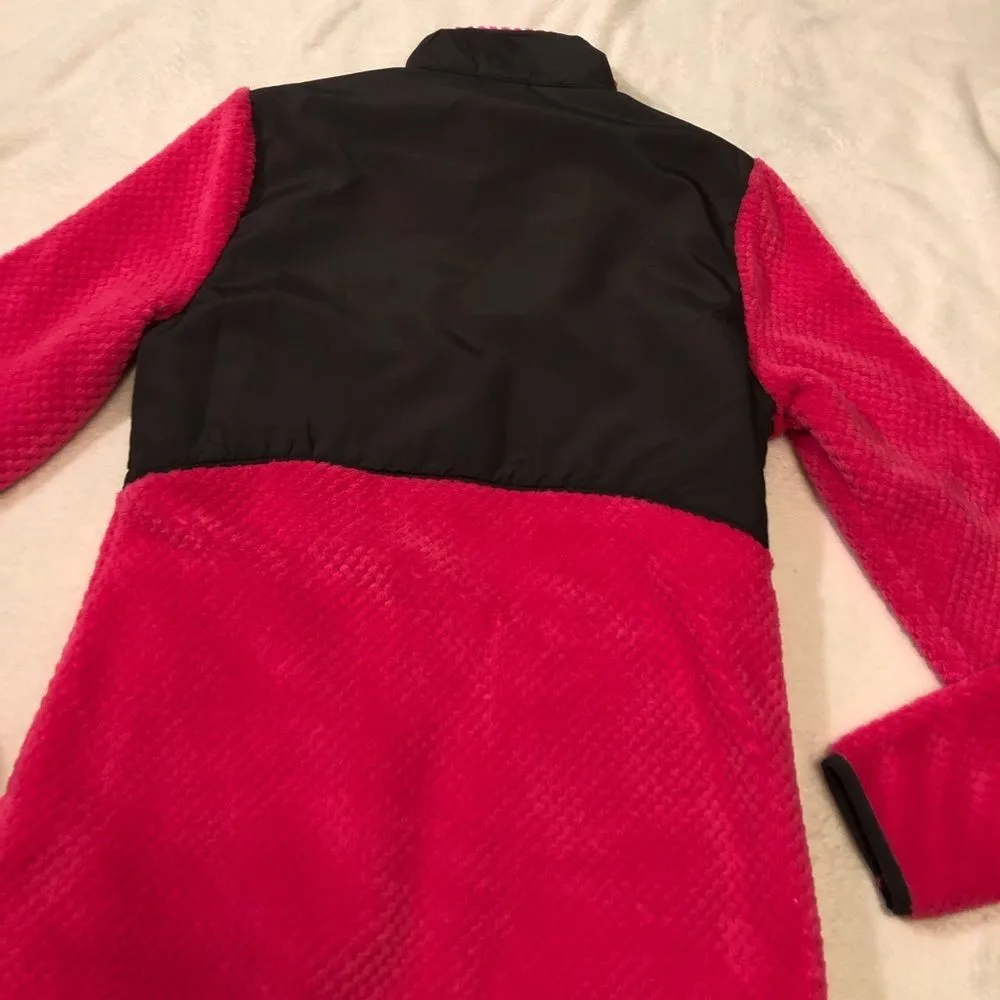 sport fleece jacket, two tone color, pink and gray, women size XS - Image 10