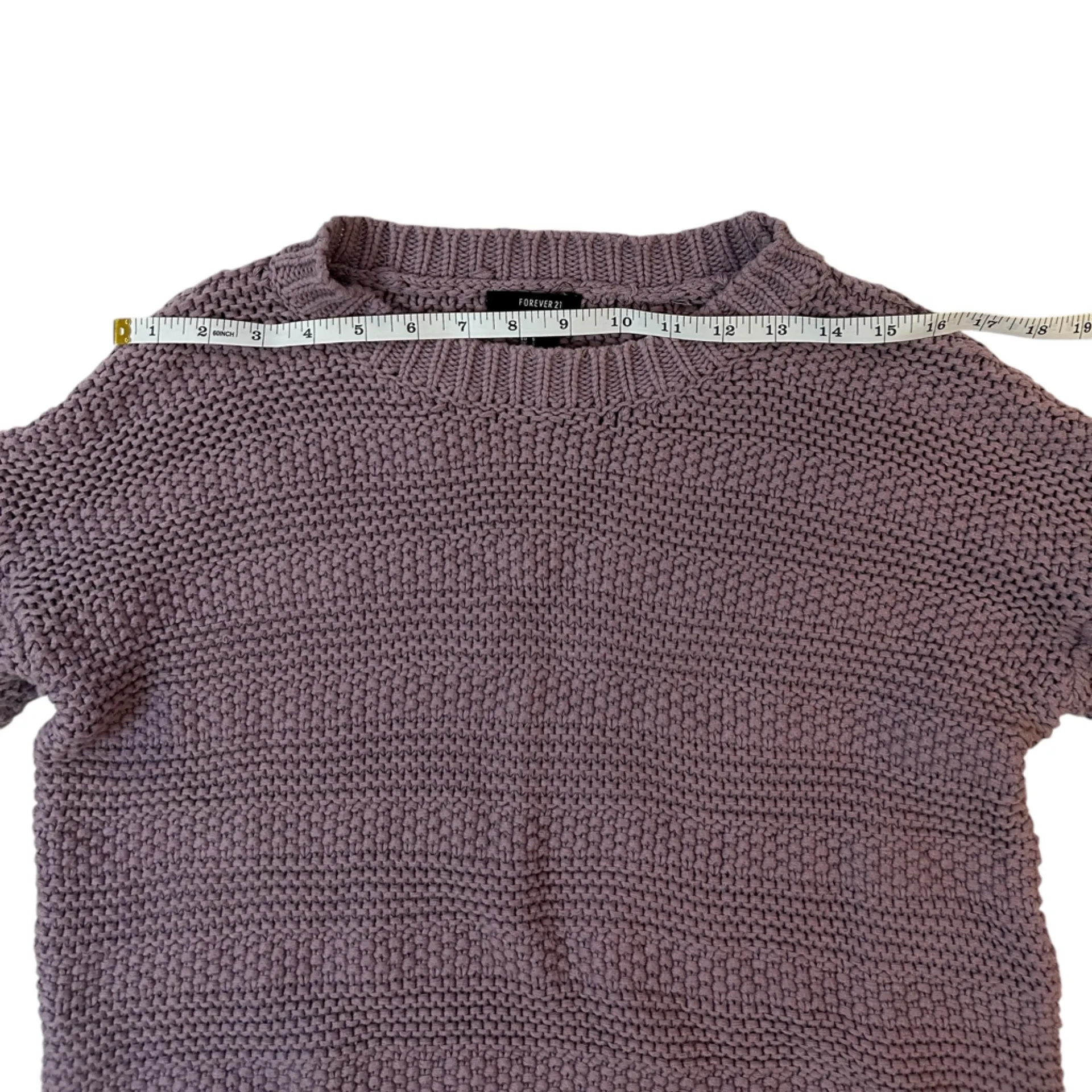 Forever 21 Lavender Tight Knit Long Sleeve Pull Over Sweater | Cozy Fall Vibes - Image 5