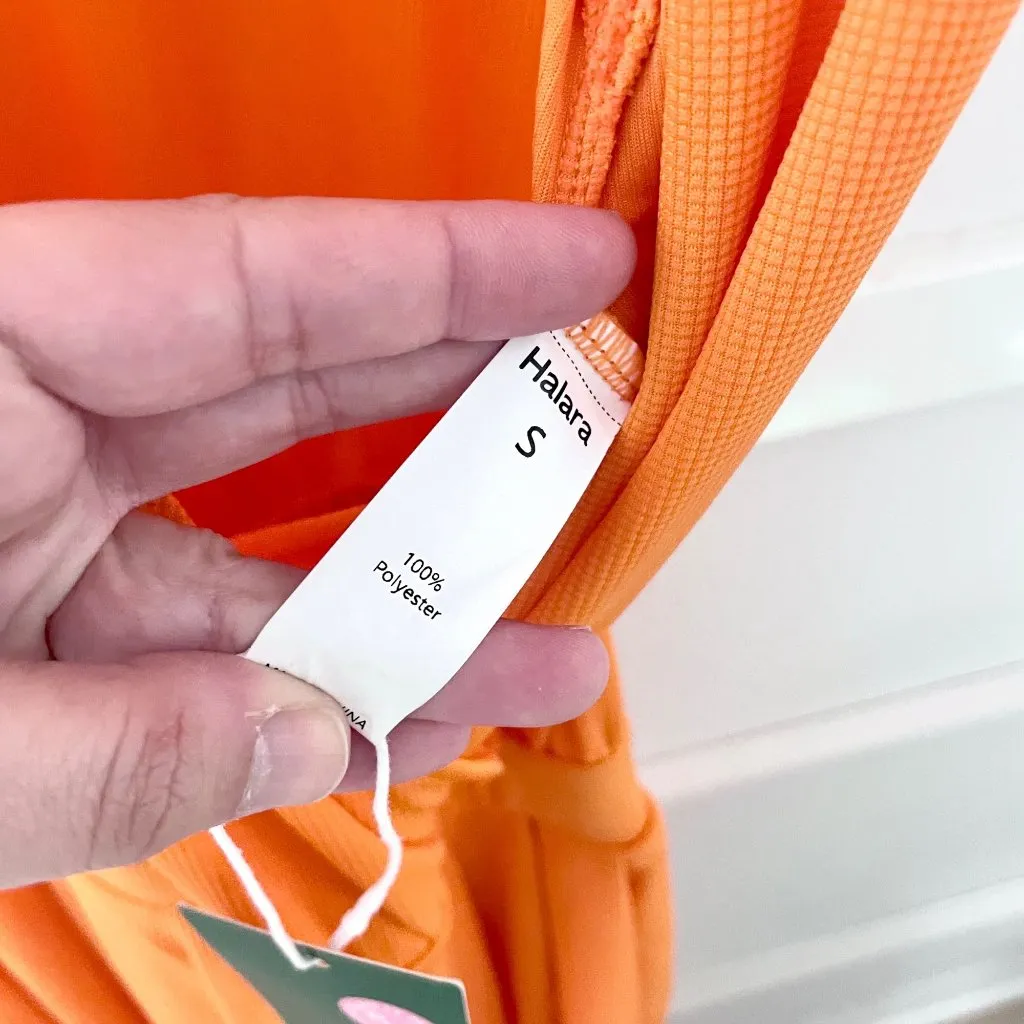 NWT Halara V Neck Short Sleeve Side Pocket Wide Leg Flowy Waffle Jumpsuit S - Image 5