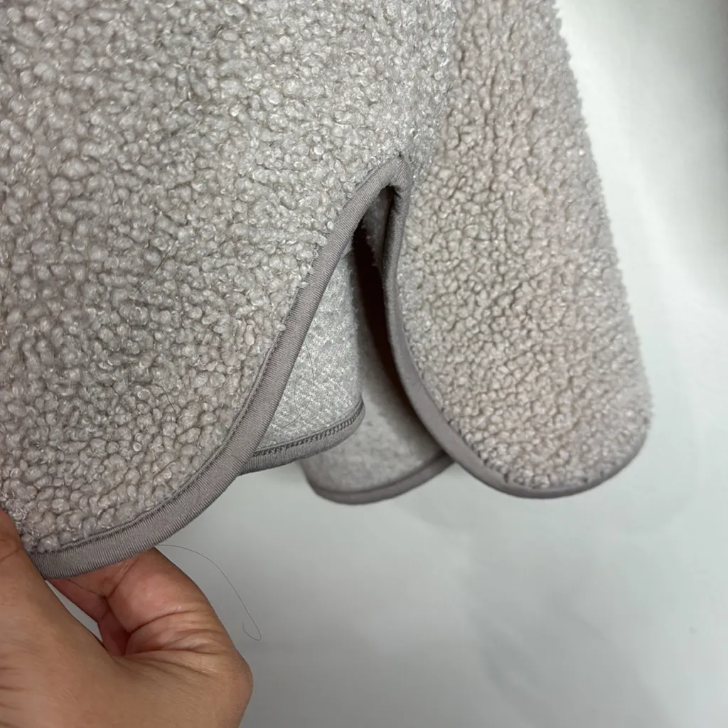 Old Navy Cozy Teddy Sherpa 1/2 Zip Moon Door (Cream/Tan) Tunic Hoodie size XL - Image 11