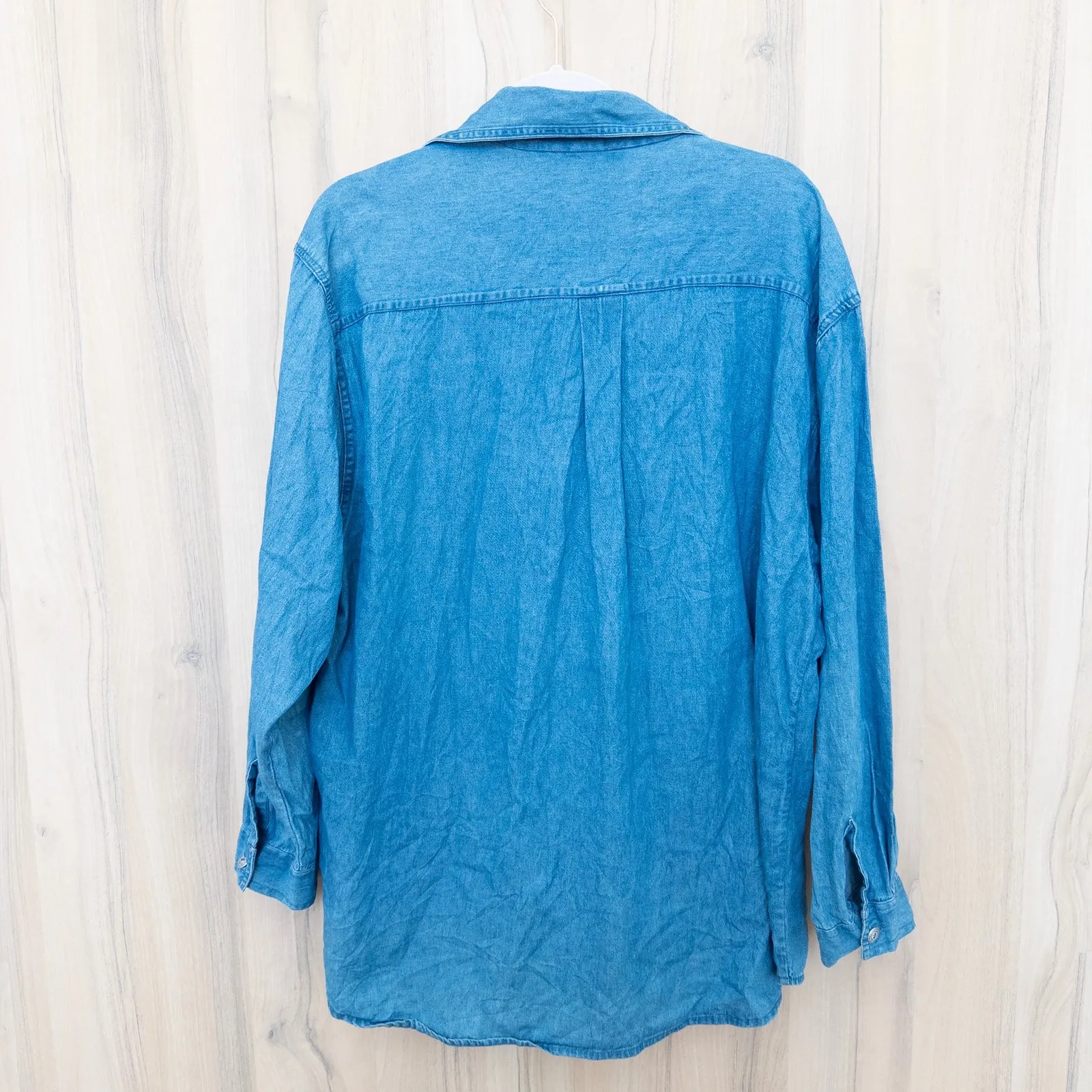 VTG Fashion Bug Womens Denim Shirt Sz 18/20 Embroidered Floral Cottage Americana - Image 6