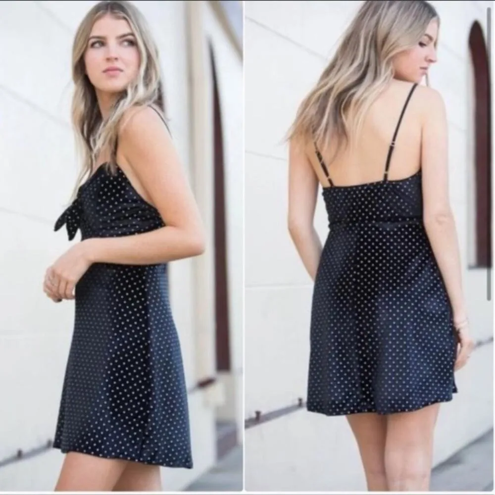 NWT show me your mumu studded dress Constance Sz L black silver - Image 3