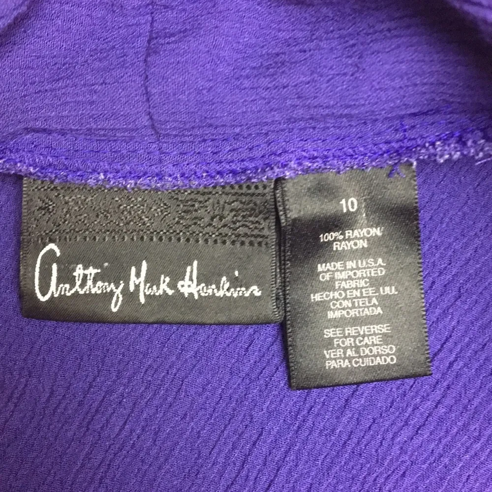 80s VINTAGE PURPLE FUNKY CARDIGAN - Image 2