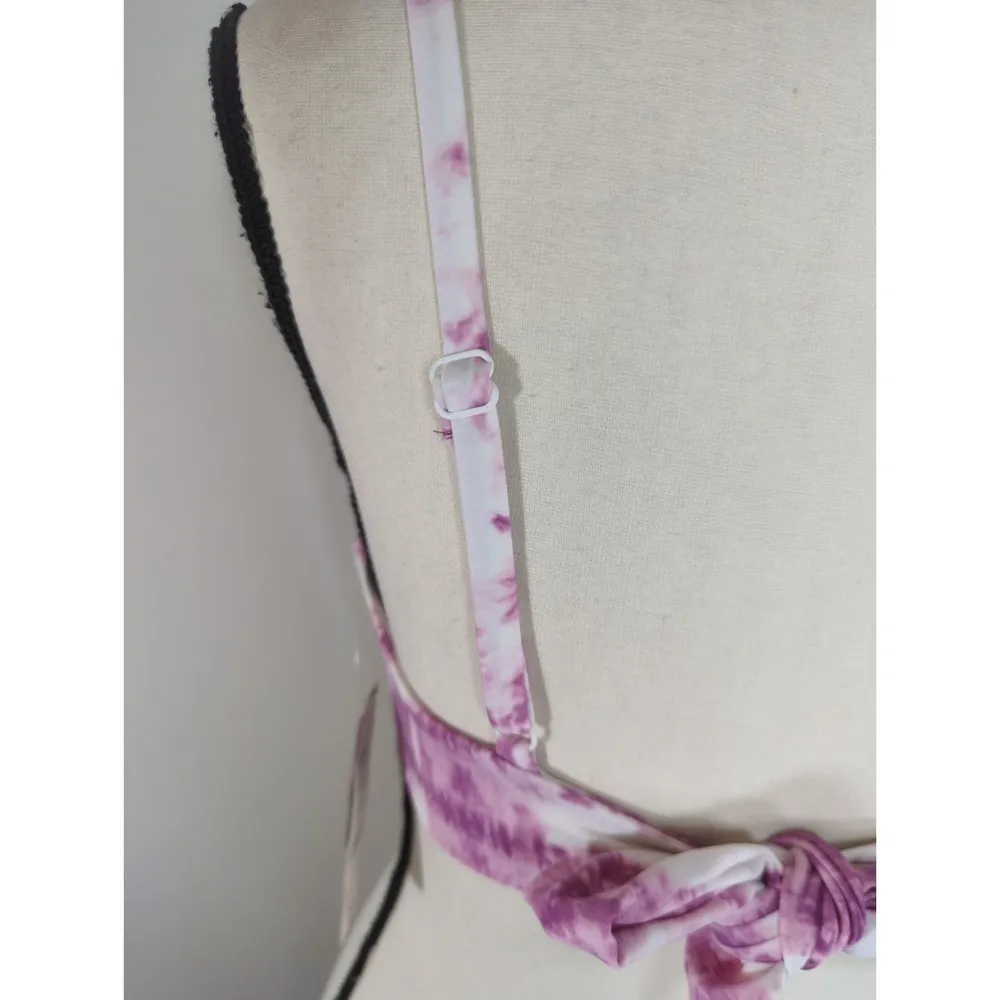 Bar III‎ Women's Pink White Tie Dye Swimwear Top Small NWT - Image 4