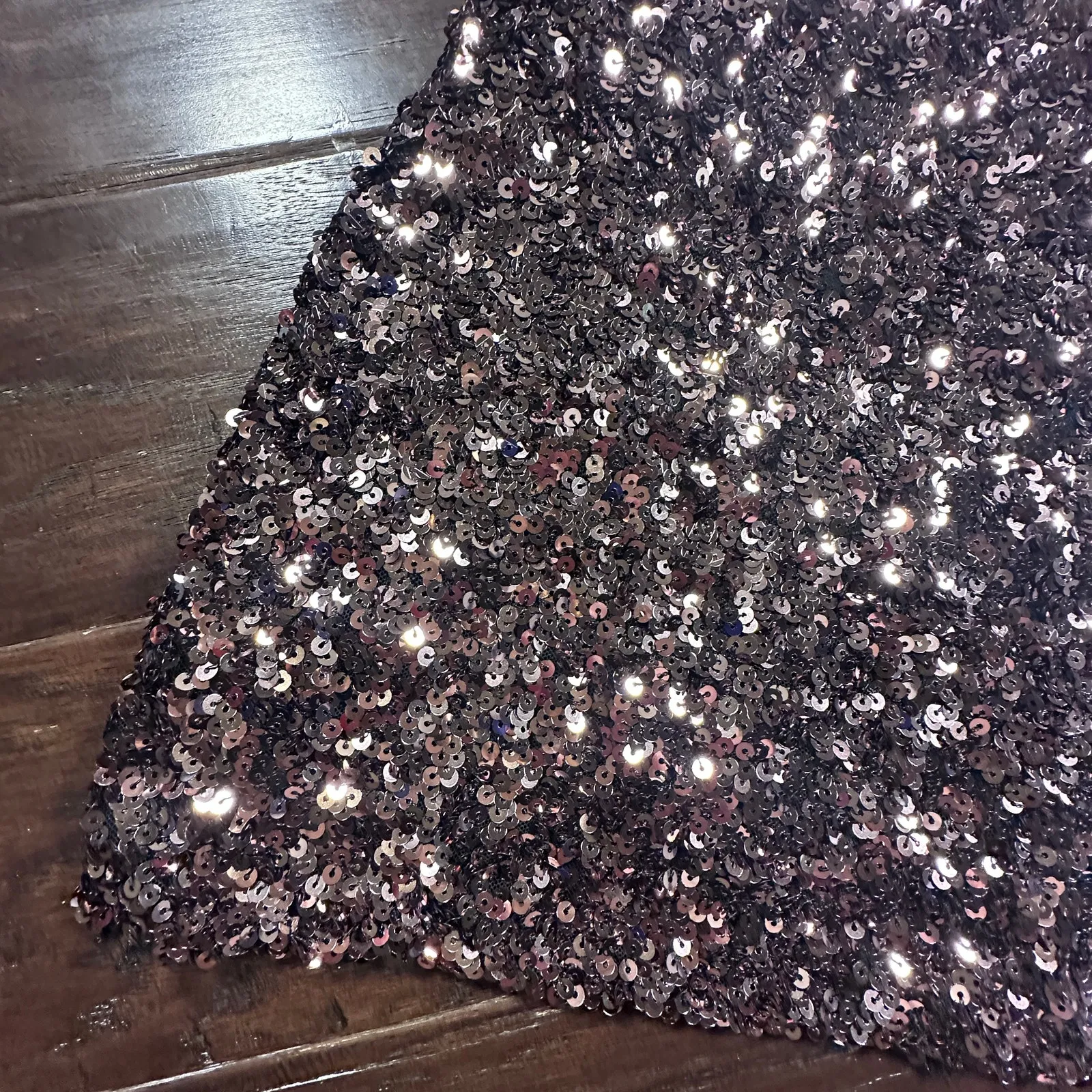 NWT ASTR The Label Sequin Rose Pink (Bronze) and Black Mini Dress Size Large - Image 5