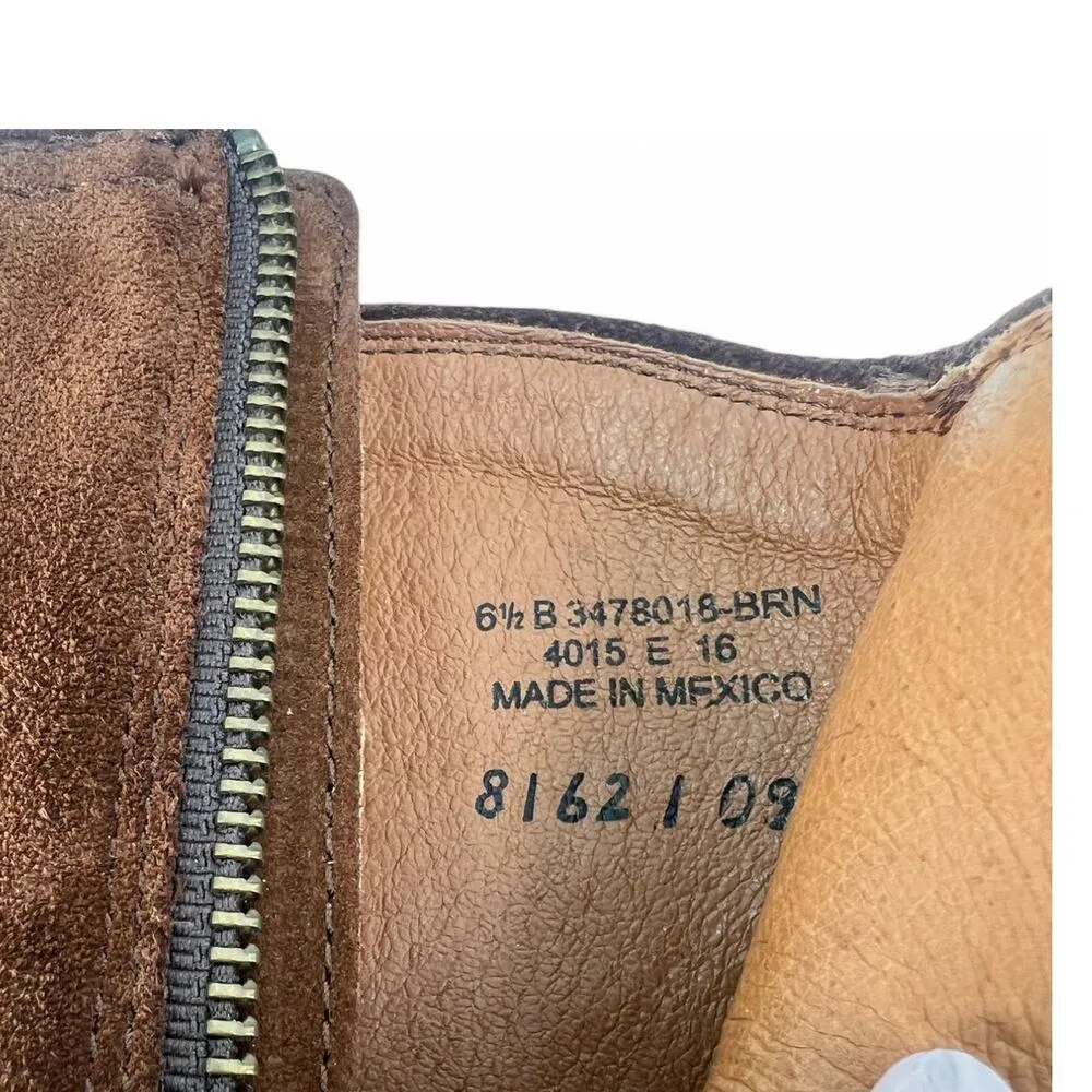 FRYE | 6.5 | Brown Suede Sacha Bootie (Women) Boots Pointed Toe Western *Rare - Image 4