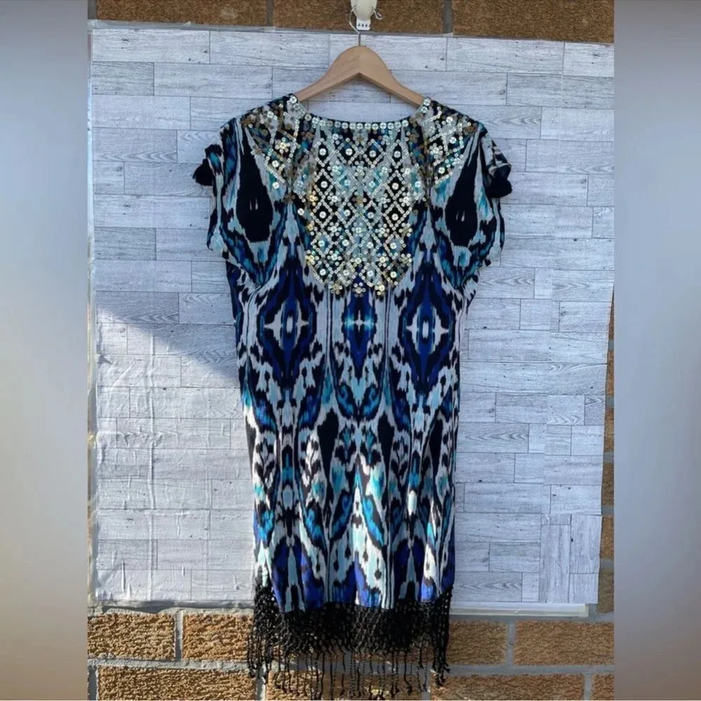 FIGUE ANAIS MINI DRESS SMALL Blue - Image 14