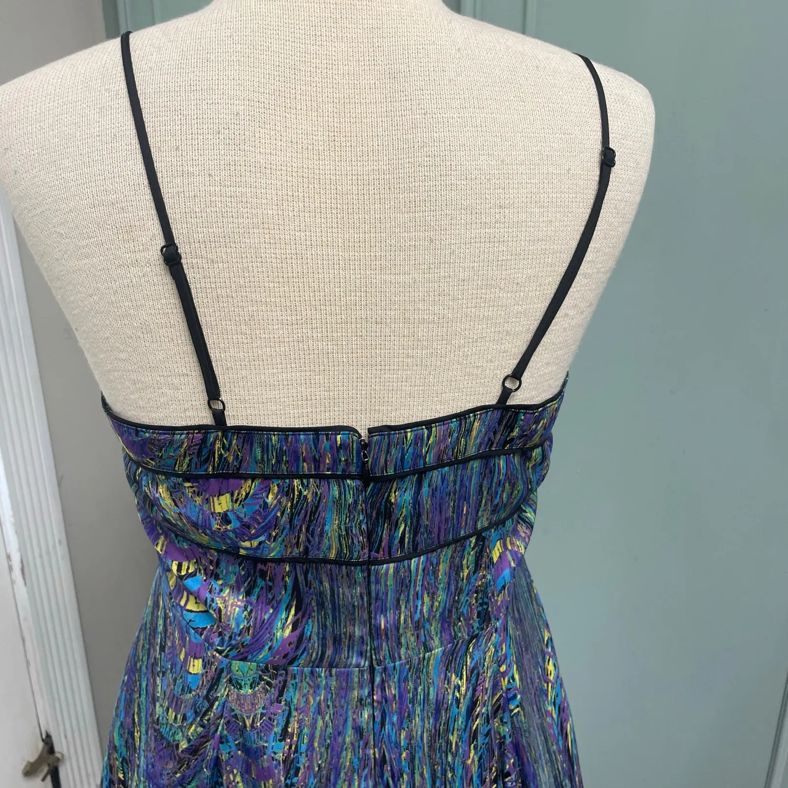 Jack Womens Party Coctail Dress Colorful Jewel Tone Abstract Small Medium - Image 4