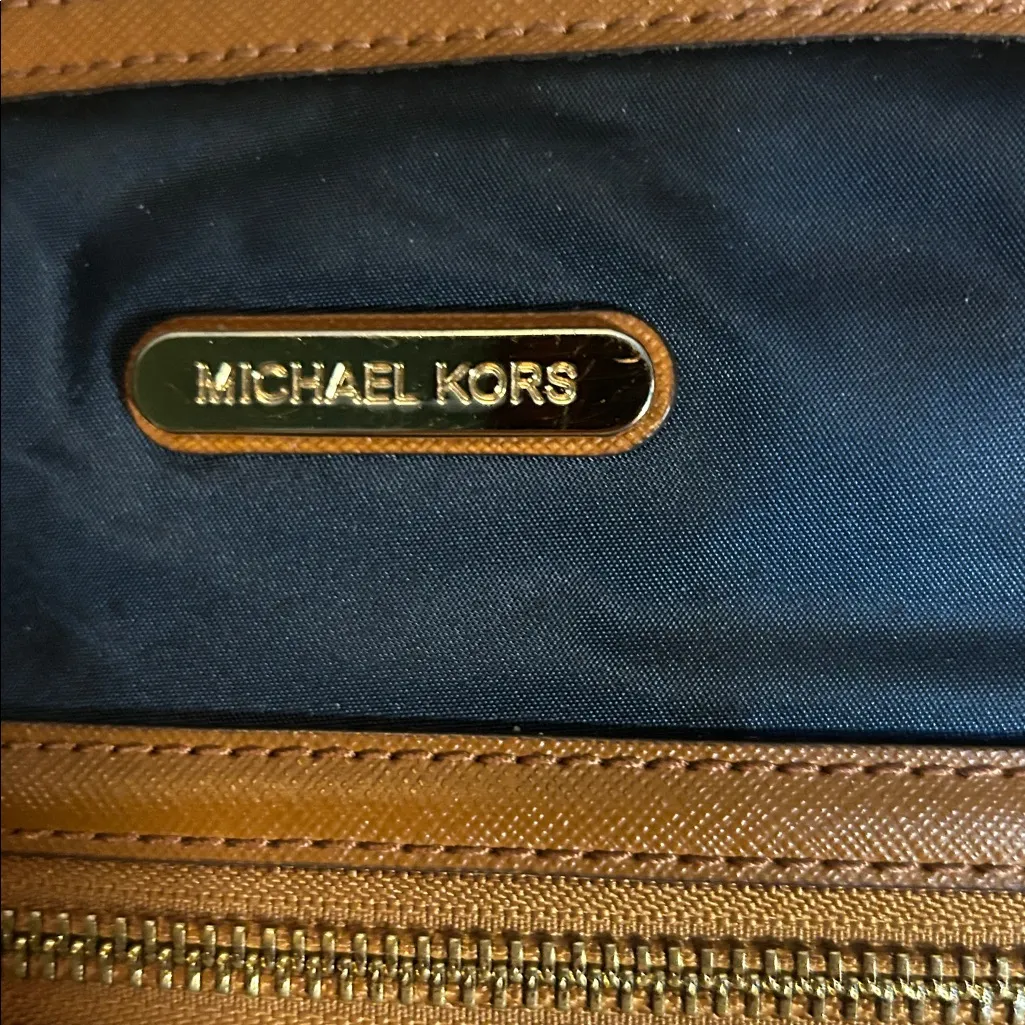 Michael Kors Kempton Tote Navy Blue Nylon Purse - Image 3
