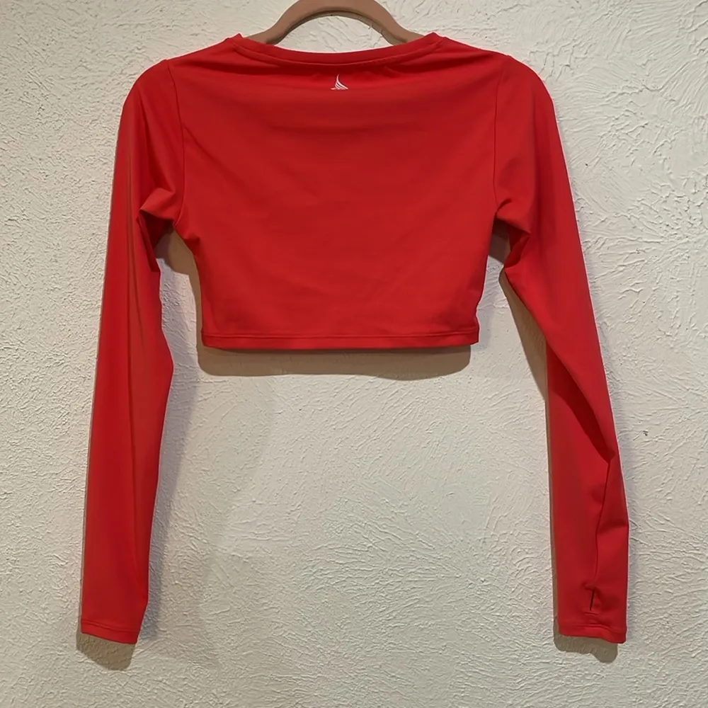 NWOT Ryderwear Watermelon Glow Long Sleeve Crop Top Size XS - Image 4