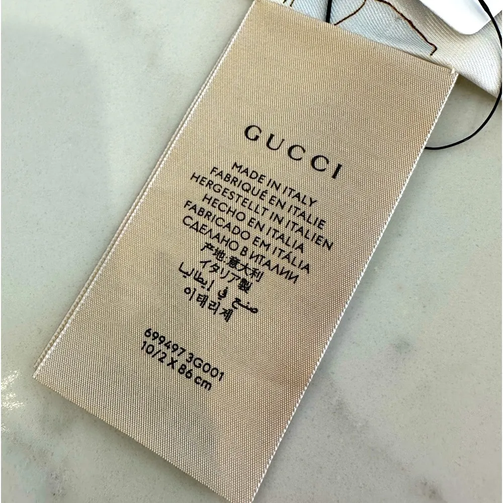 Gucci Floral Neck Bow Scarf - Image 7