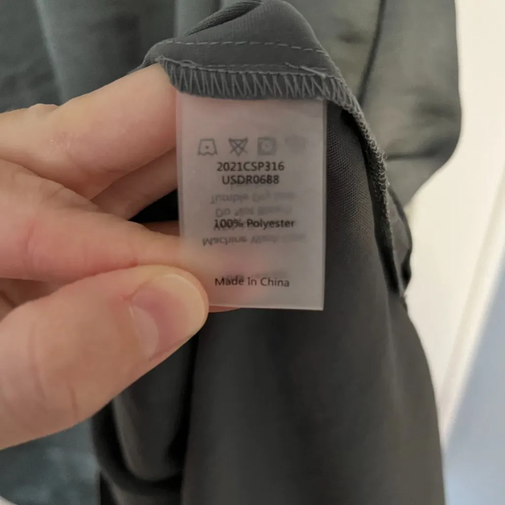 Universal standard grey silver V-neck short sleeve tunic dress small, fits 14-16 - Image 6