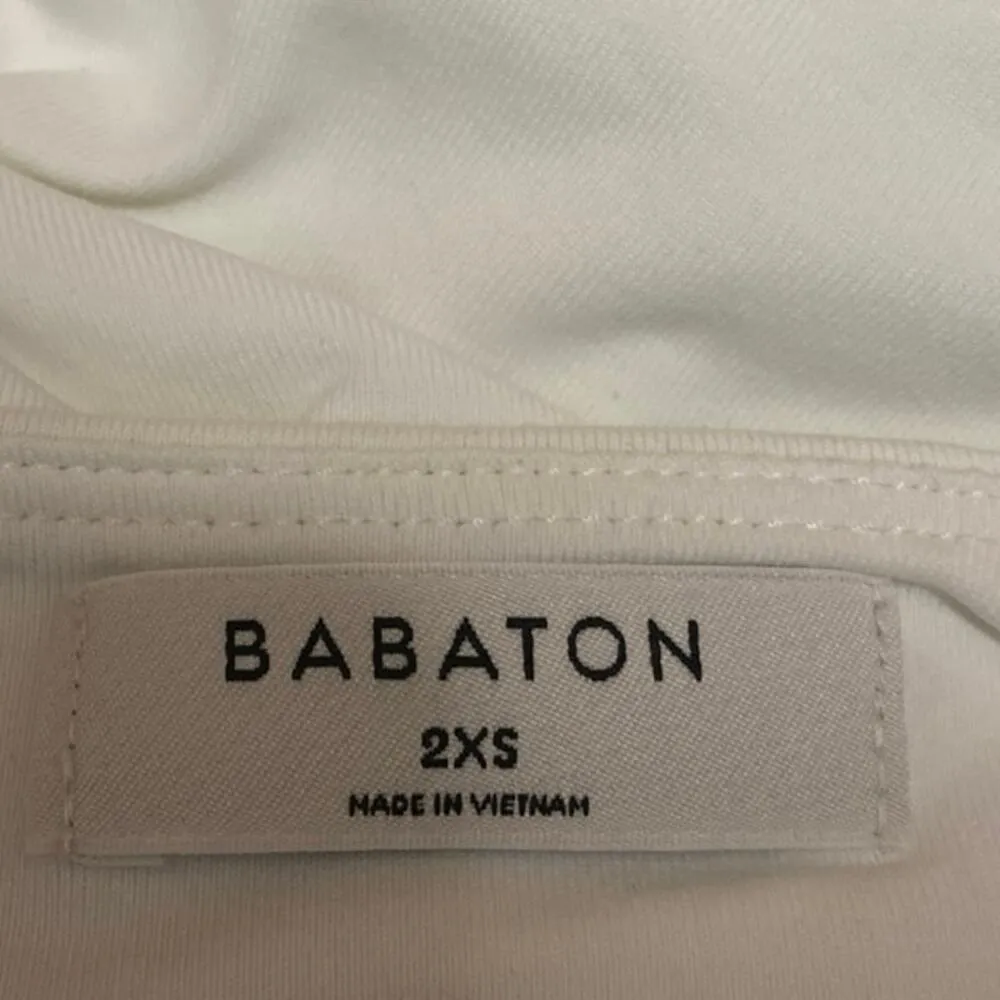 Aritzia Babaton White Sleeveless Cami Camisole Thong Tank Bodysuit Top Size 2XS - Image 3